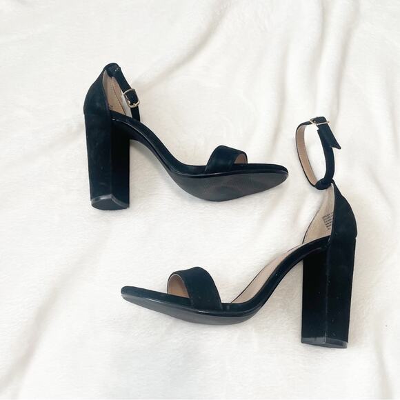 Steve Madden Carrson high heel sandal black suede pumps size 10 - Picture 6 of 12